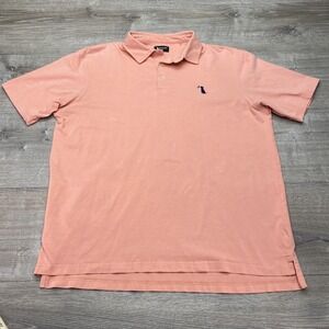 Local Boy Outfitters Polo Shirt Mens Large Pink Solid Cotton Casual Logo Top